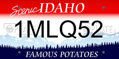 1MLQ52 Idaho License Plate