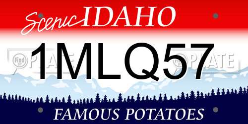 1MLQ57 Idaho License Plate