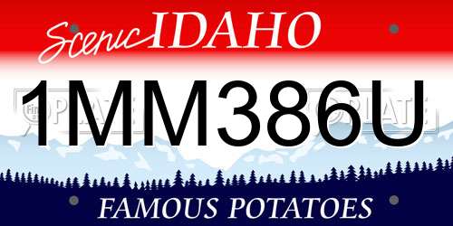 1MM386U Idaho License Plate