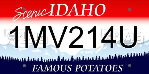 1MV214U Idaho License Plate