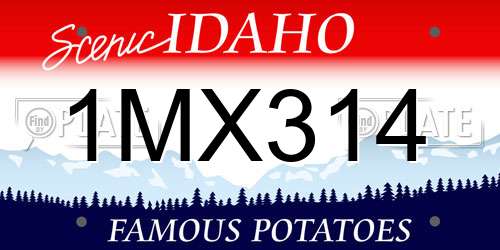 1MX314 Idaho License Plate