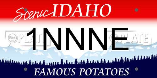 1NNNE Idaho License Plate