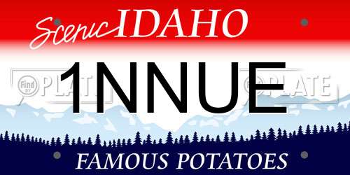 1NNUE Idaho License Plate
