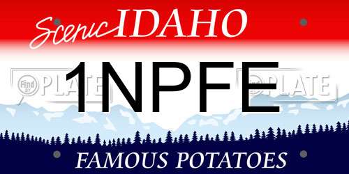 1NPFE Idaho License Plate