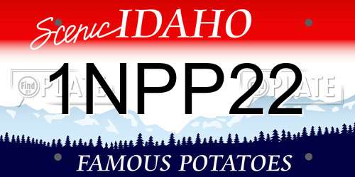 1NPP22 Idaho License Plate