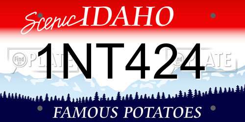1NT424 Idaho License Plate