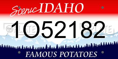 1O52182 Idaho License Plate