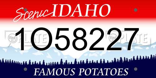 1O58227 Idaho License Plate