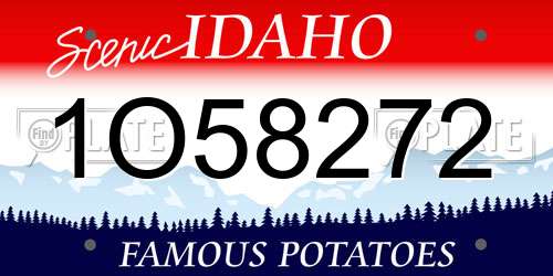 1O58272 Idaho License Plate