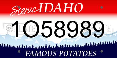 1O58989 Idaho License Plate