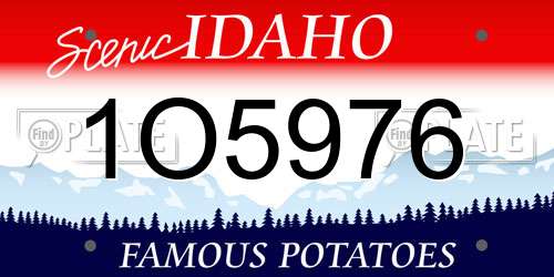 1O5976 Idaho License Plate