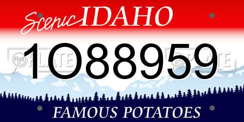 1O88959 Idaho License Plate