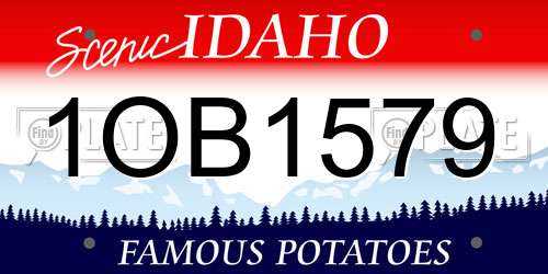 1OB1579 Idaho License Plate