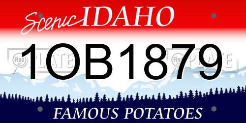 1OB1879 Idaho License Plate