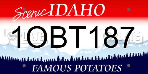 1OBT187 Idaho License Plate
