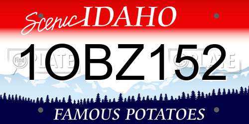 1OBZ152 Idaho License Plate