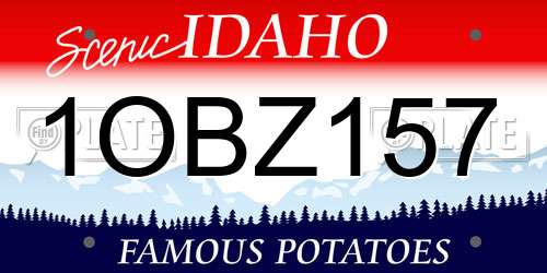 1OBZ157 Idaho License Plate