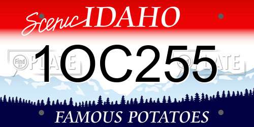 1OC255 Idaho License Plate