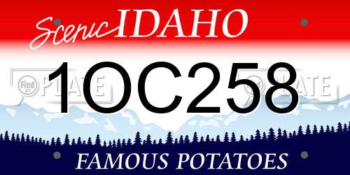 1OC258 Idaho License Plate