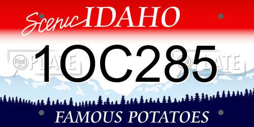 1OC285 Idaho License Plate