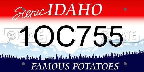 1OC755 Idaho License Plate