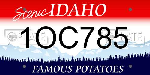 1OC785 Idaho License Plate