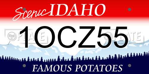 1OCZ55 Idaho License Plate