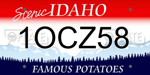 1OCZ58 Idaho License Plate