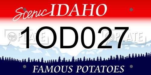 1OD027 Idaho License Plate