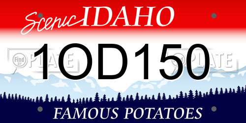 1OD150 Idaho License Plate