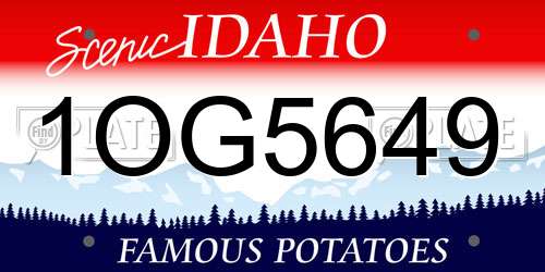 1OG5649 Idaho License Plate