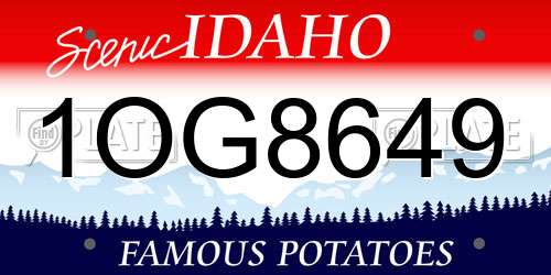 1OG8649 Idaho License Plate