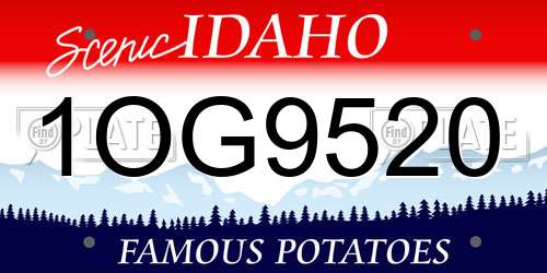 1OG9520 Idaho License Plate