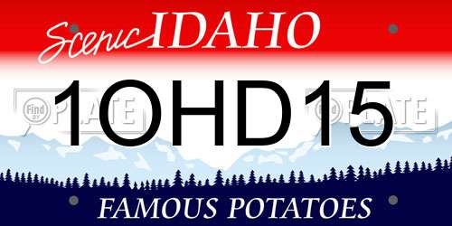 1OHD15 Idaho License Plate