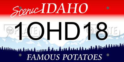 1OHD18 Idaho License Plate