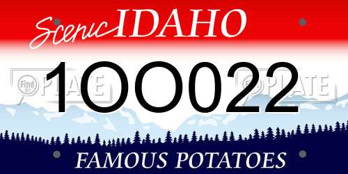 1OO022 Idaho License Plate