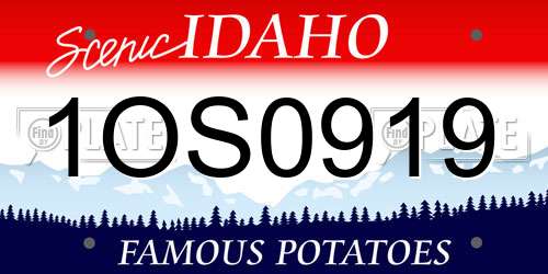 1OS0919 Idaho License Plate