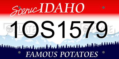 1OS1579 Idaho License Plate