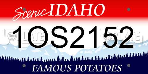 1OS2152 Idaho License Plate