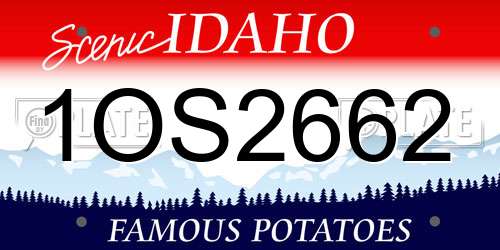 1OS2662 Idaho License Plate