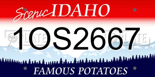 1OS2667 Idaho License Plate