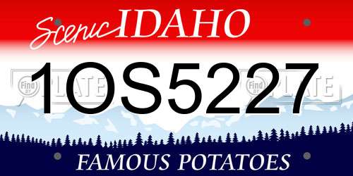 1OS5227 Idaho License Plate