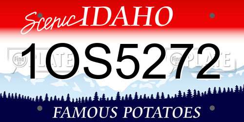 1OS5272 Idaho License Plate