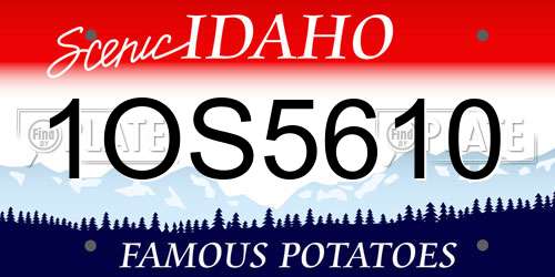 1OS5610 Idaho License Plate
