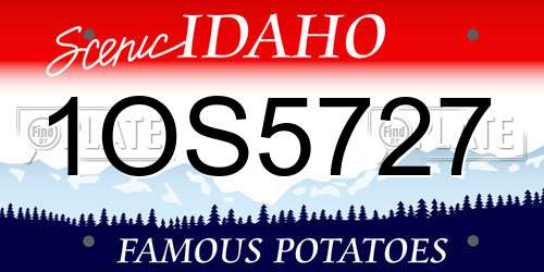 1OS5727 Idaho License Plate