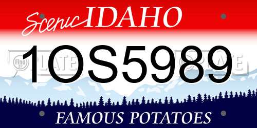 1OS5989 Idaho License Plate