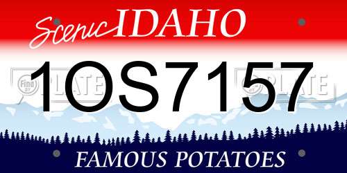 1OS7157 Idaho License Plate