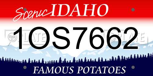 1OS7662 Idaho License Plate