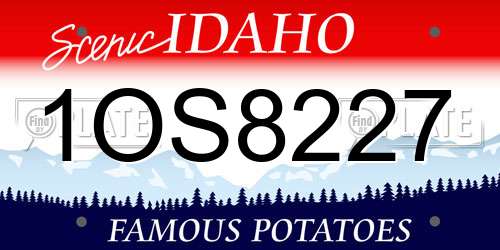 1OS8227 Idaho License Plate