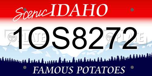 1OS8272 Idaho License Plate